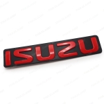 Logo โลโก้ติดหน้ารถ โลโก้ติดกระจังหน้า 1 ชิ้น สีแดง,ดำ สำหรับ Isuzu D-Max,Hi-Rander,X-Series,Mu-X ปี 2012-2018